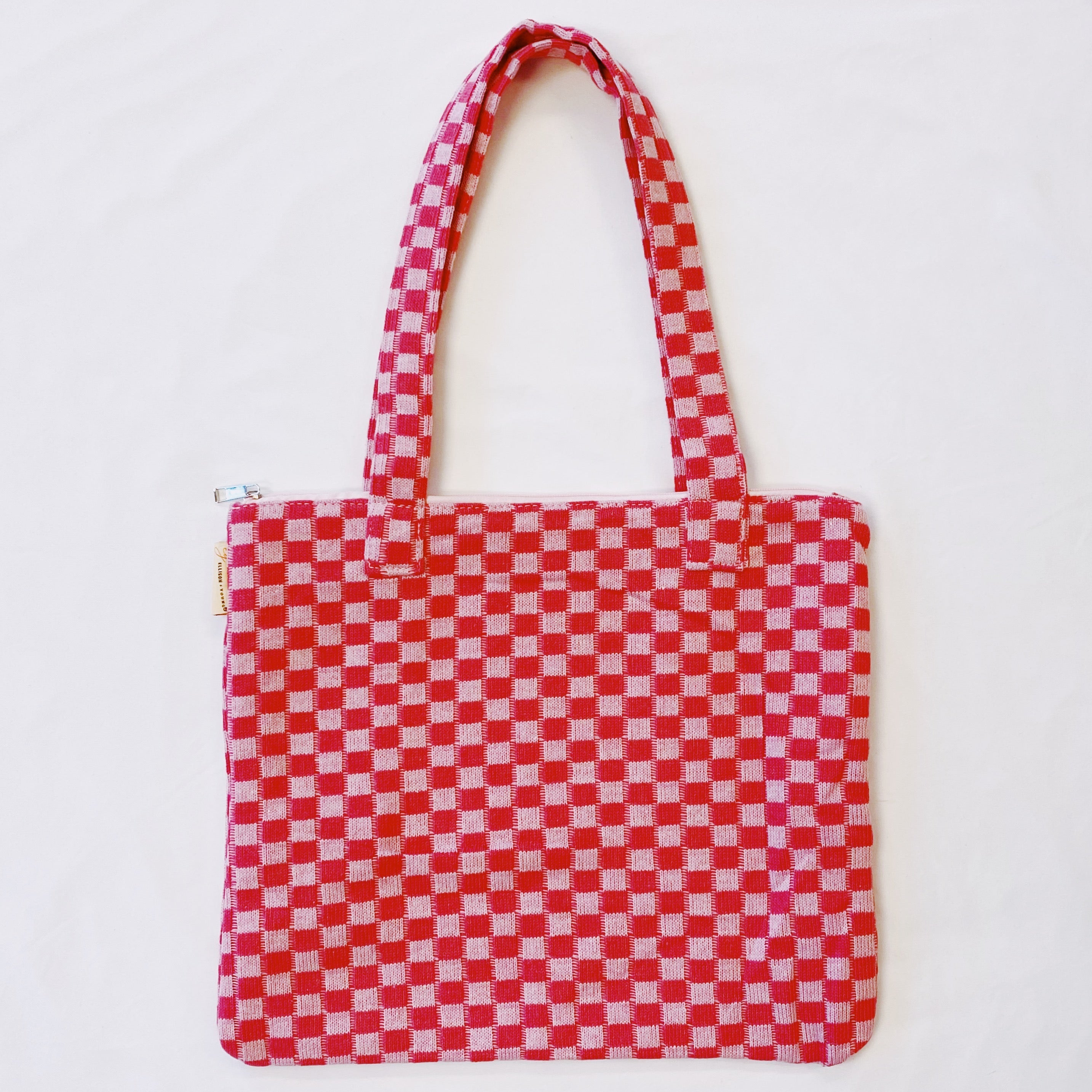 Check Yourself Wellness Tote - Checkered Yoga & Spa Essentials Bag