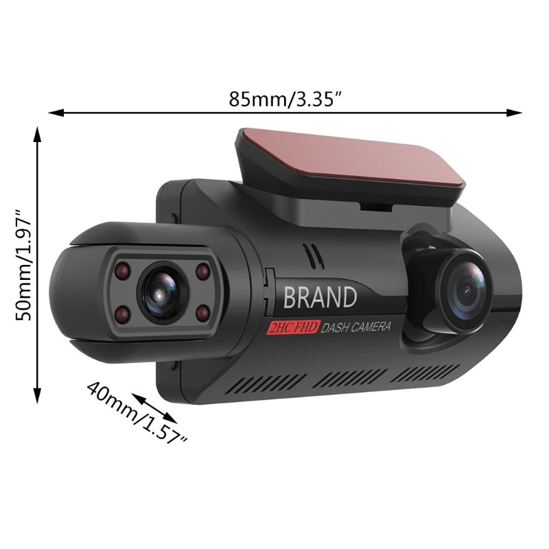 1440P HD 360° Dual Camera Full HD Night Vision Car Dash Camera - KMT WAREHOUSE