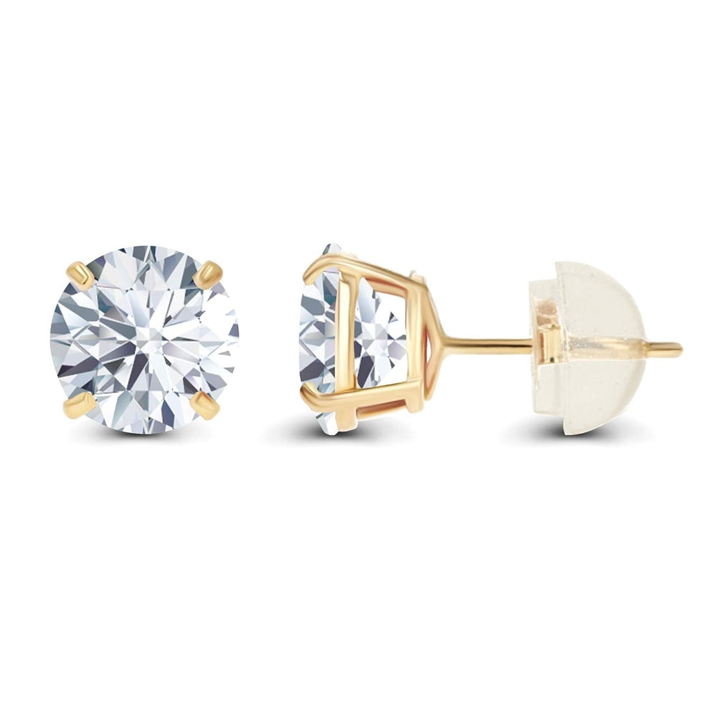1.50 CTW AGI Certified Lab - Grown Diamond Stud Earrings in 14K White or Yellow Gold | F - G Color | VS Clarity | Ethical Luxury - KMT WAREHOUSE