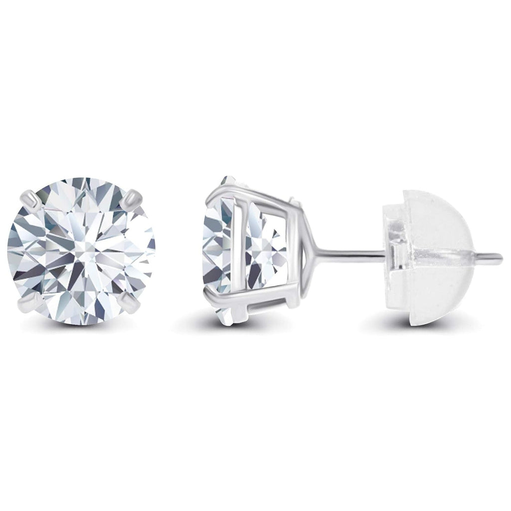 1.50 CTW AGI Certified Lab - Grown Diamond Stud Earrings in 14K White or Yellow Gold | F - G Color | VS Clarity | Ethical Luxury - KMT WAREHOUSE