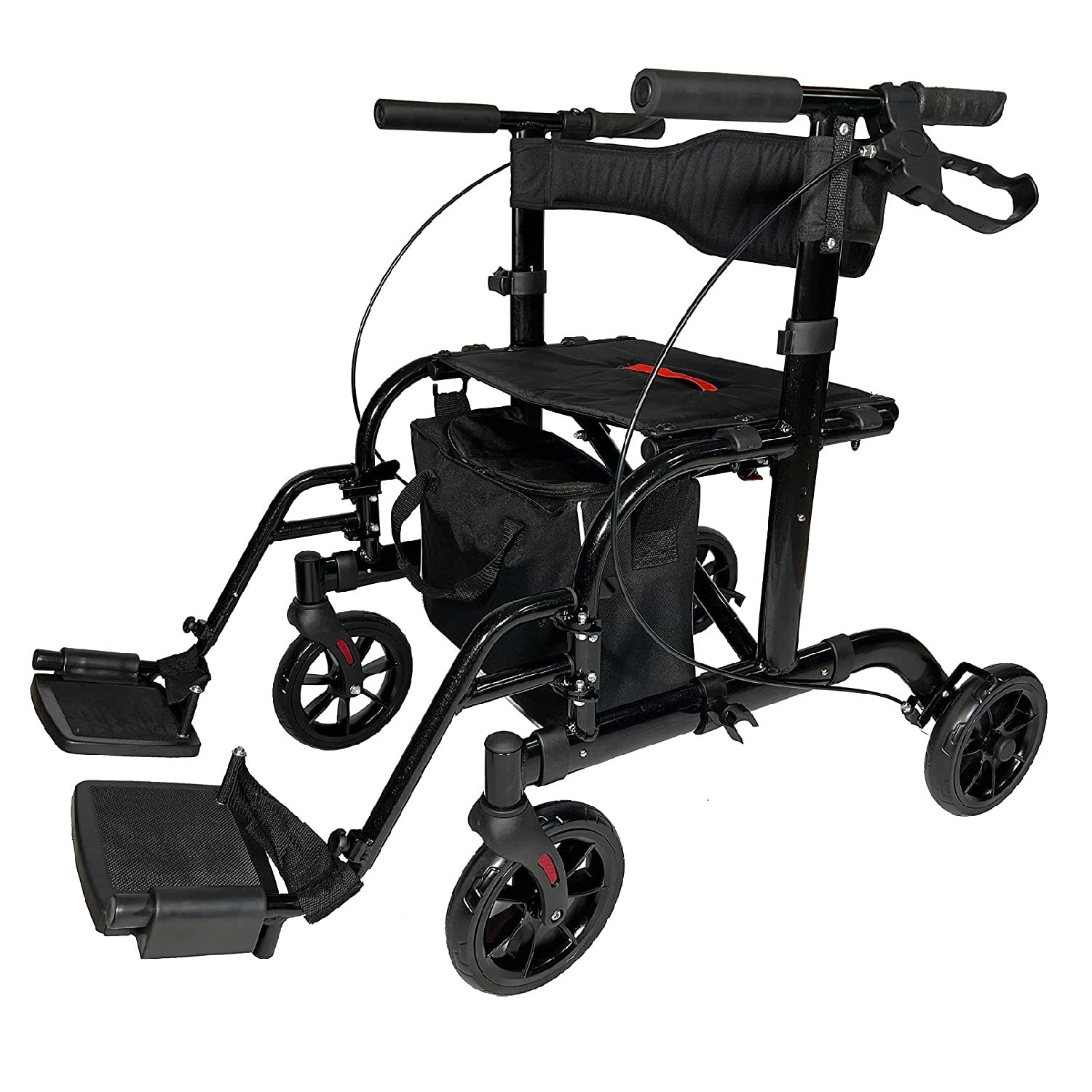 2 IN 1 Rolling Rollator Walker - KMT WAREHOUSE