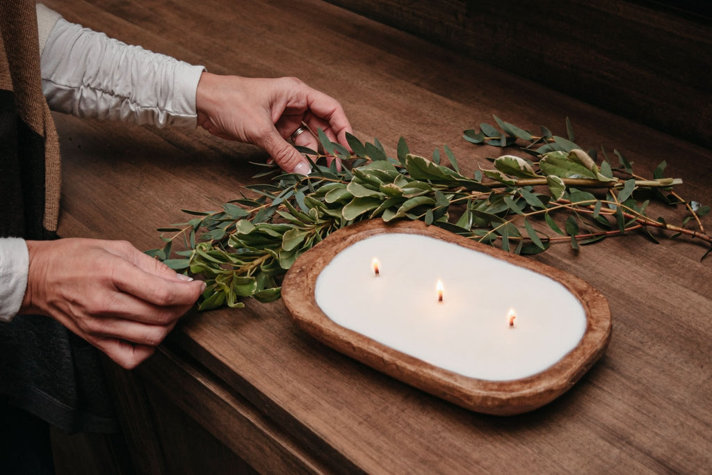 3 - Wick Dough Bowl Soy Candle - Harvest - KMT WAREHOUSE