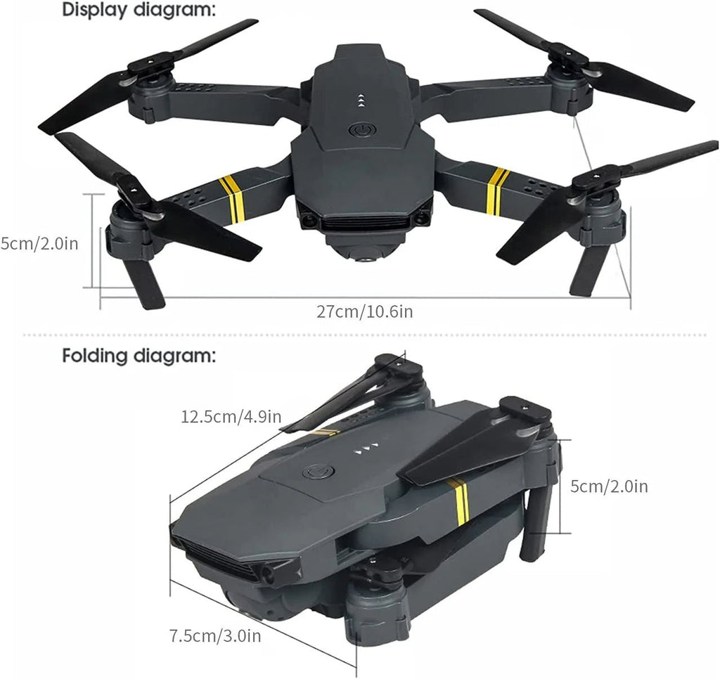 4K HD Dual Camera RC FPV WiFi Portable Wide Angle Foldable Quadcopter Drone - KMT WAREHOUSE