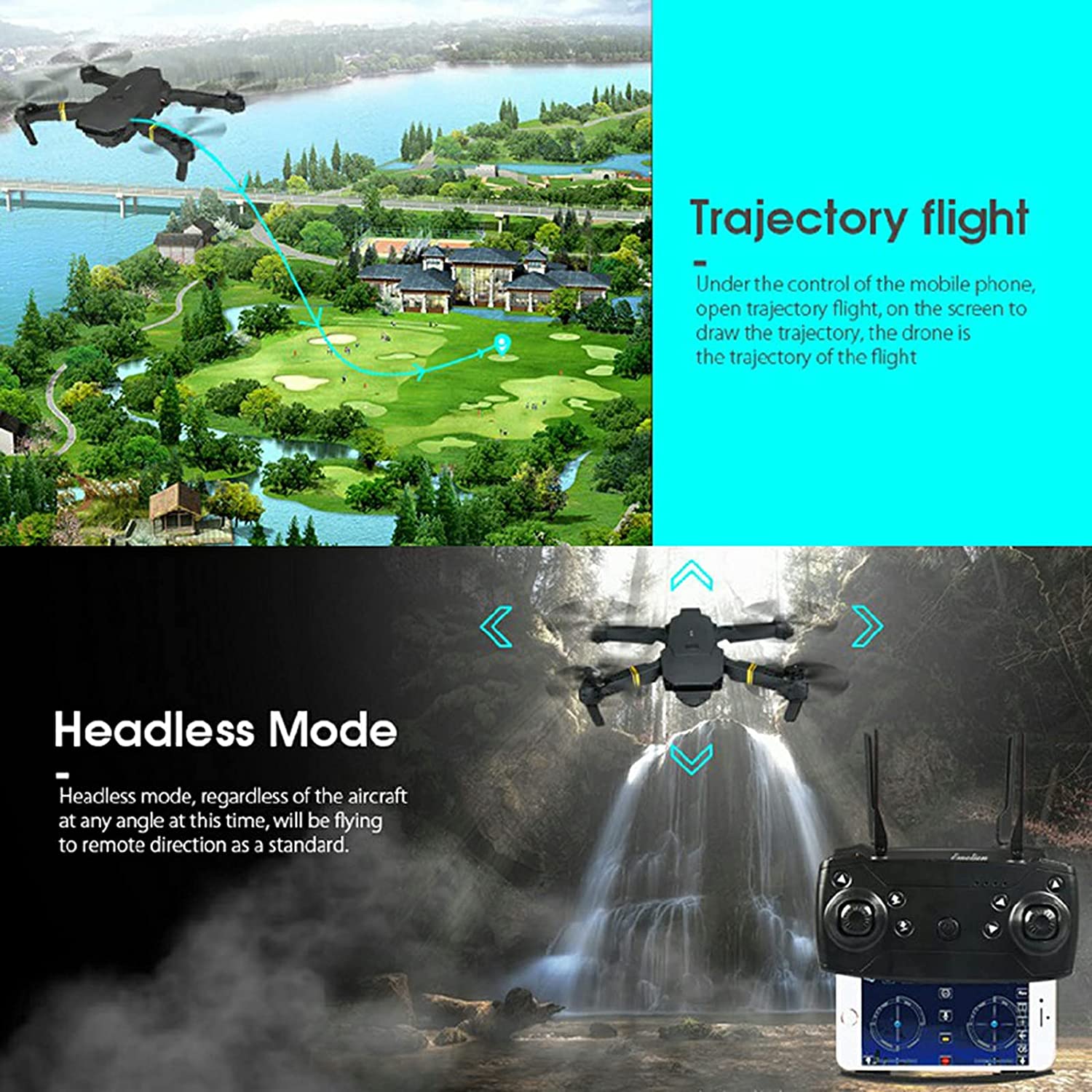 4K HD Dual Camera RC FPV WiFi Portable Wide Angle Foldable Quadcopter Drone - KMT WAREHOUSE