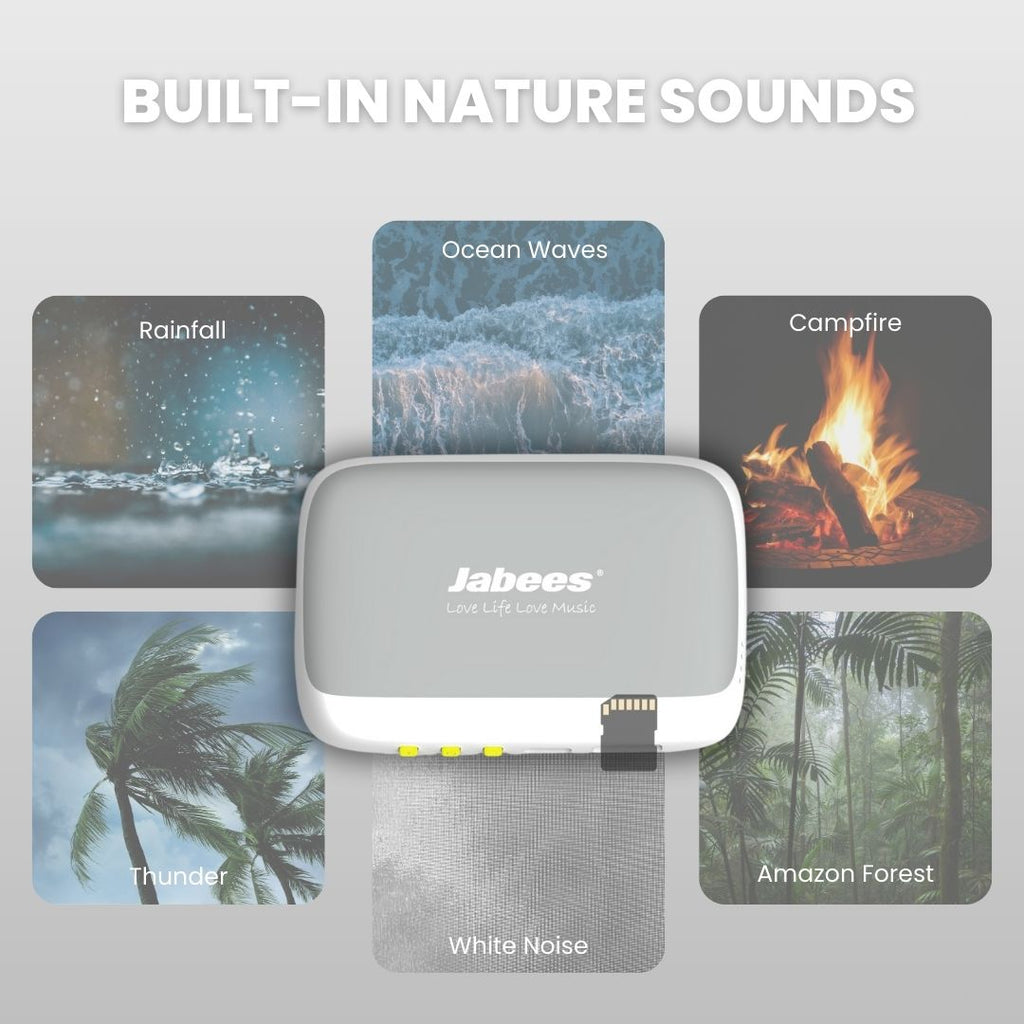 Jabees PEACE Pillow Speaker - Ultra-Thin Bone Conduction Sleep Speaker for Comfortable and Healthy Bedtime Audio