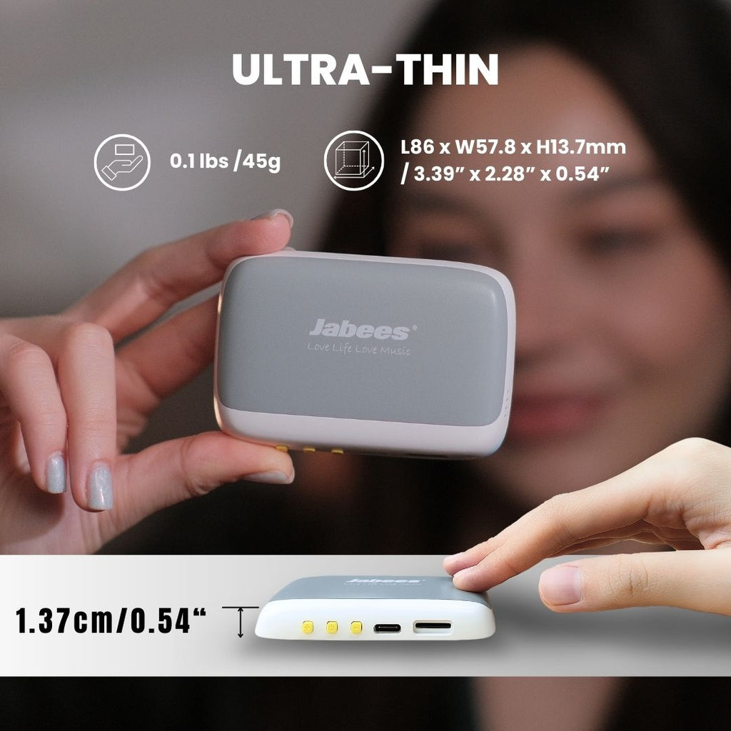 Jabees PEACE Pillow Speaker - Ultra-Thin Bone Conduction Sleep Speaker for Comfortable and Healthy Bedtime Audio