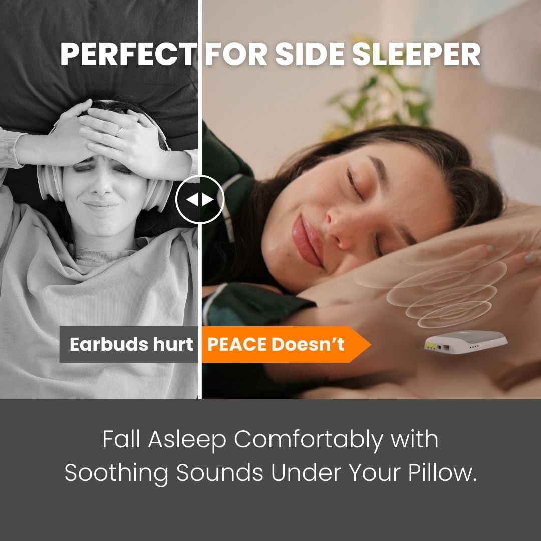 Jabees PEACE Pillow Speaker - Ultra-Thin Bone Conduction Sleep Speaker for Comfortable and Healthy Bedtime Audio
