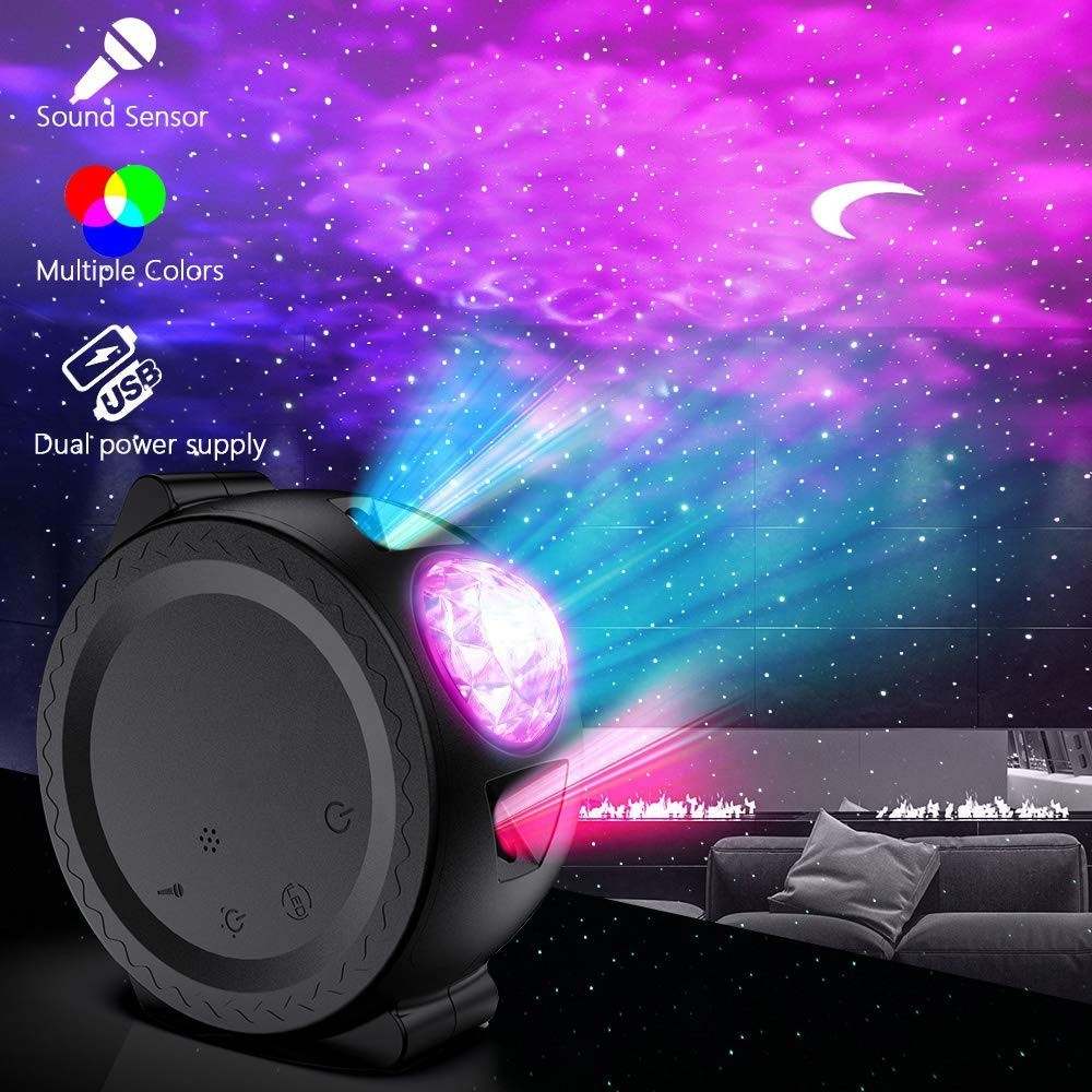 Alexa Compatible Laser Projector w/LED Nebula Cloud for Game Rooms, Home Theater, or Night Light Ambiance - KMT WAREHOUSE