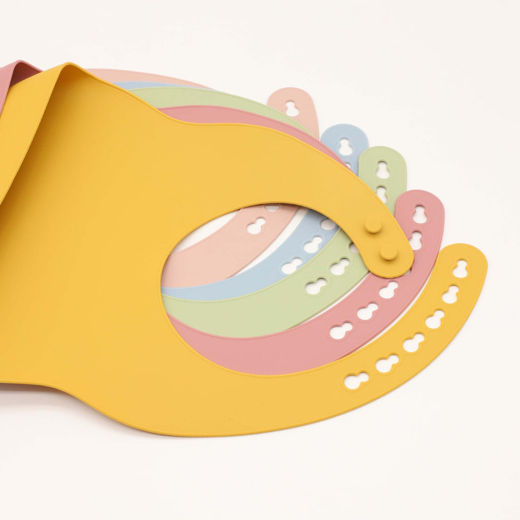 Baby Solid Color Food Grade Silicone Bibs - KMT WAREHOUSE