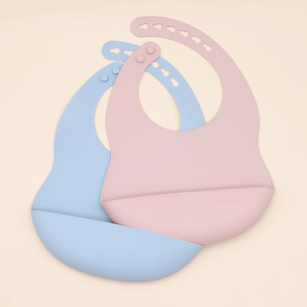 Baby Solid Color Food Grade Silicone Bibs - KMT WAREHOUSE