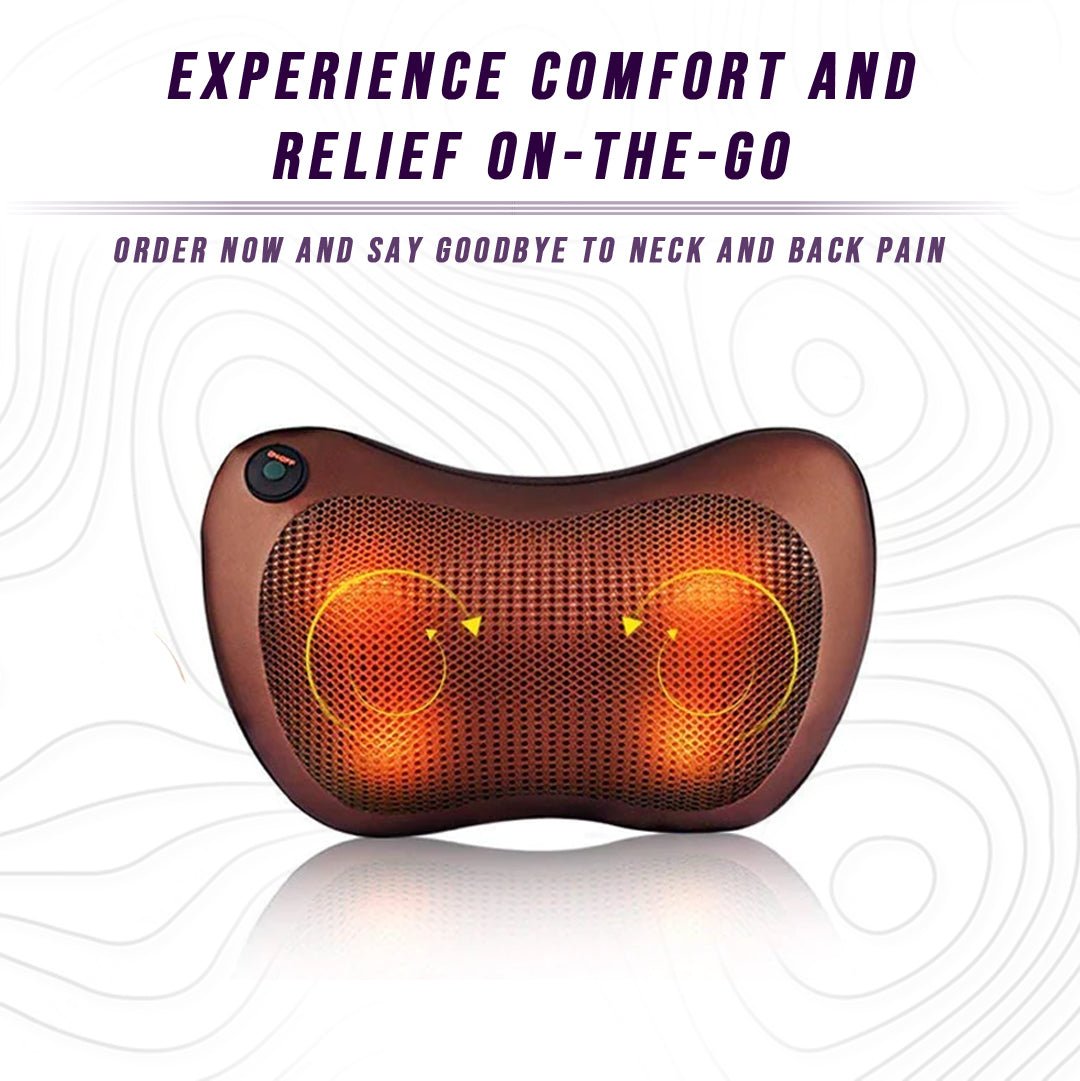 Back and Neck Massage Pillow w/Heat - KMT WAREHOUSE