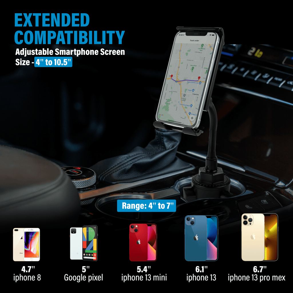 Cup Car Mount Holder 2 - In - 1 Tablet and Smartphone - KMT WAREHOUSE