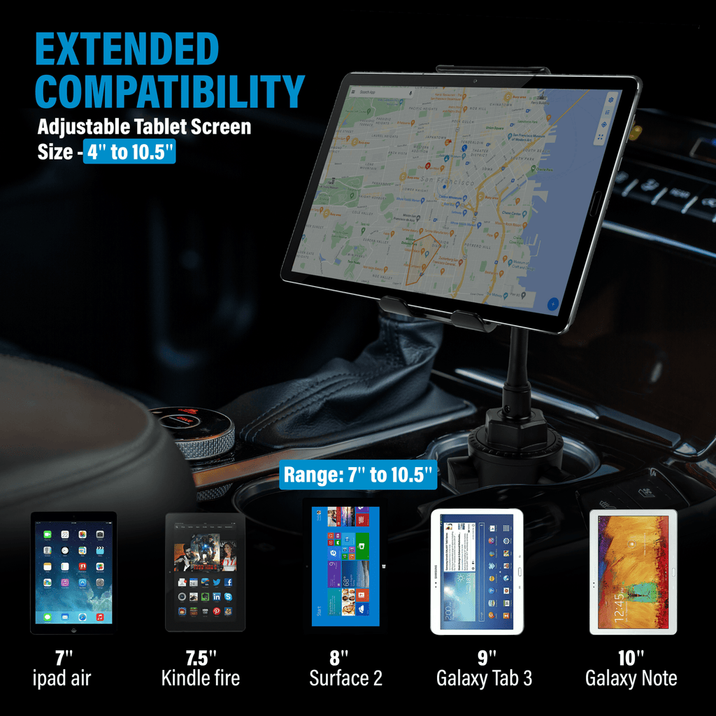 Cup Car Mount Holder 2 - In - 1 Tablet and Smartphone - KMT WAREHOUSE
