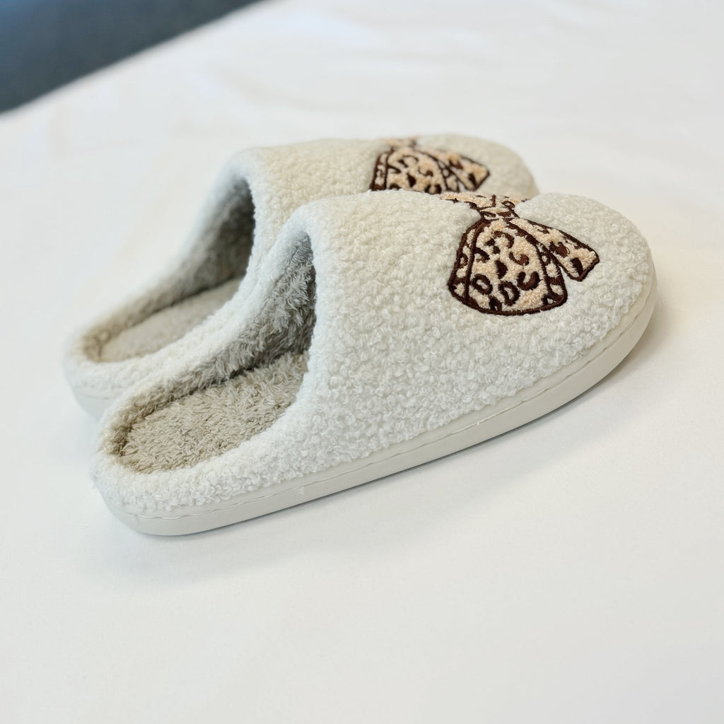 Emily Bow Cozy Lounge Slippers - KMT WAREHOUSE