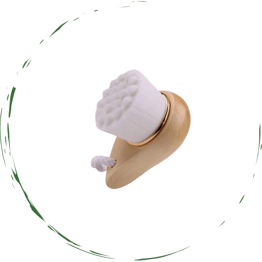 Facial Brush with Bamboo Handle - KMT WAREHOUSE