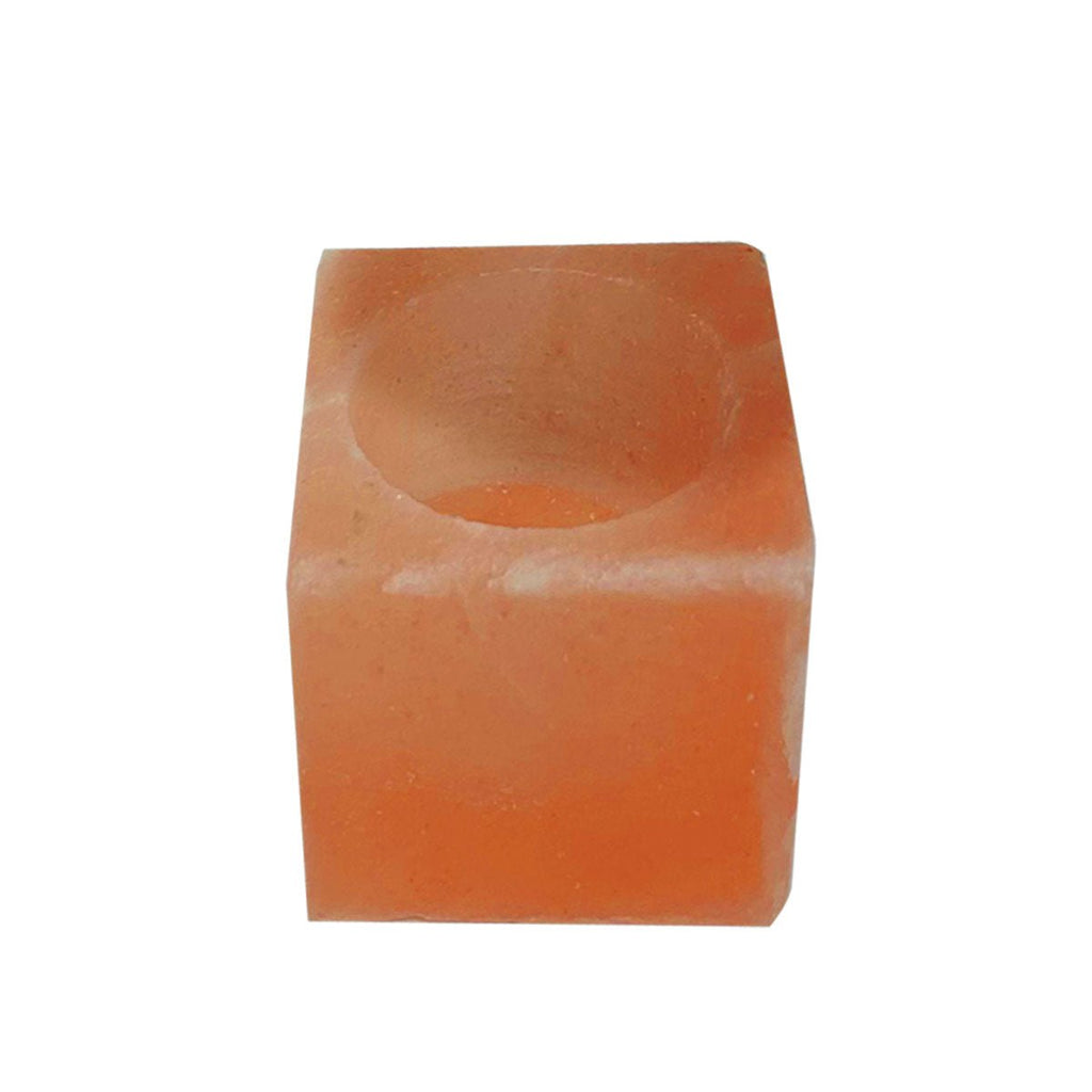 Himalayan Pink Salt Tea Light Holder by Pride of India – Salt Candle Holder – Room Décor Item – Great for Creating an Ambiance – Ideal for Home & Spa Uses – Natural Shape - KMT WAREHOUSE
