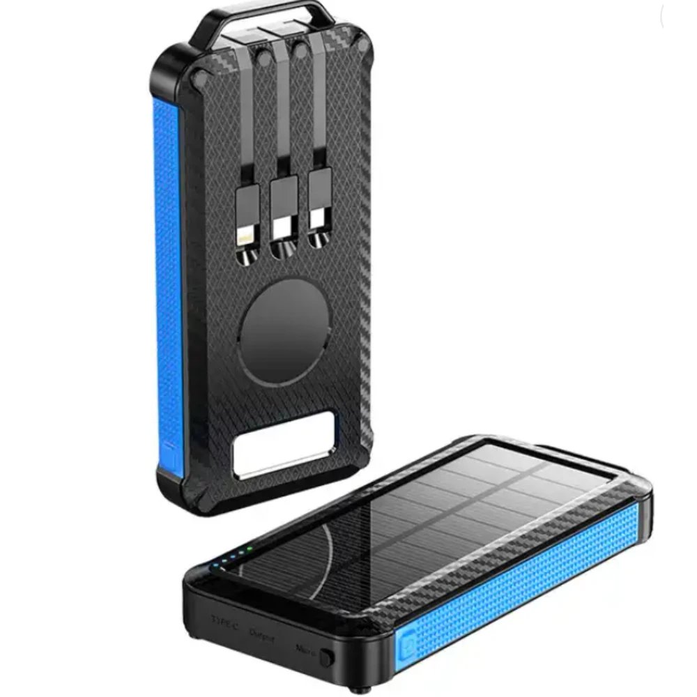 Ip65 Waterproof Portable Wireless Solar Power Bank Panel Charger Solar Powerbank Usb - C - KMT WAREHOUSE