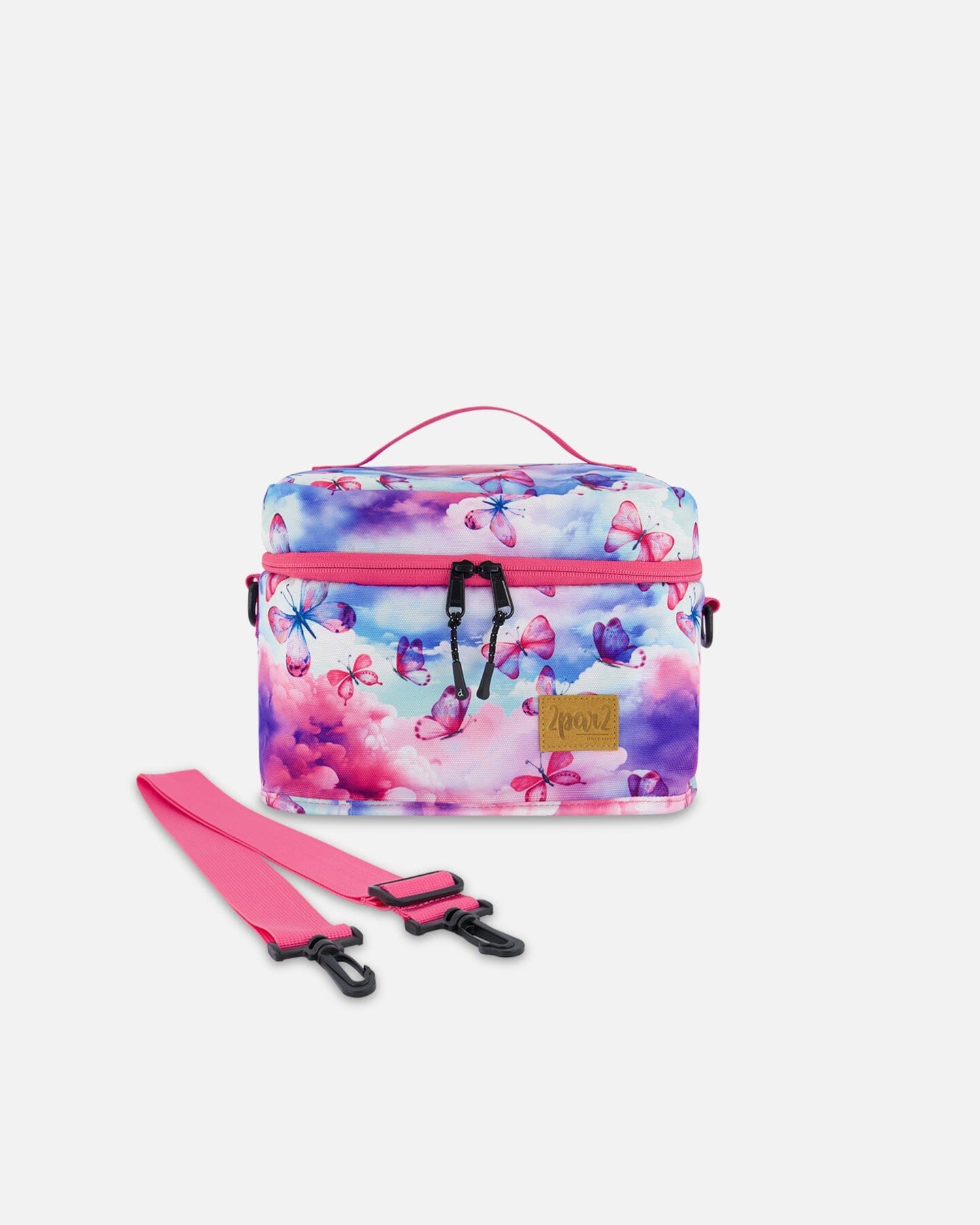 Lunch Box Butterflies On Multicolored And Vibrant Pink Background - KMT WAREHOUSE