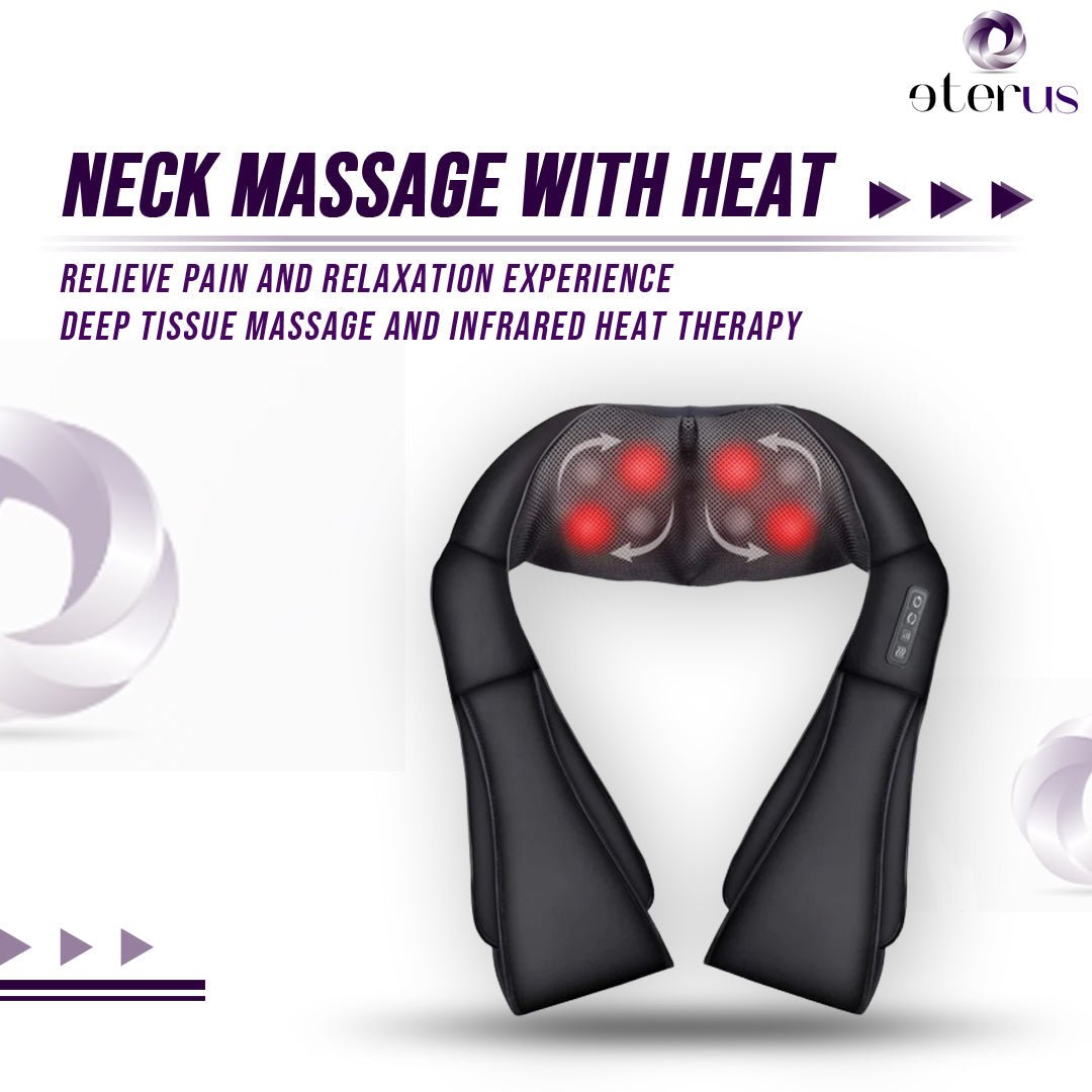 Neck and Shoulder Massager w/Heat - KMT WAREHOUSE