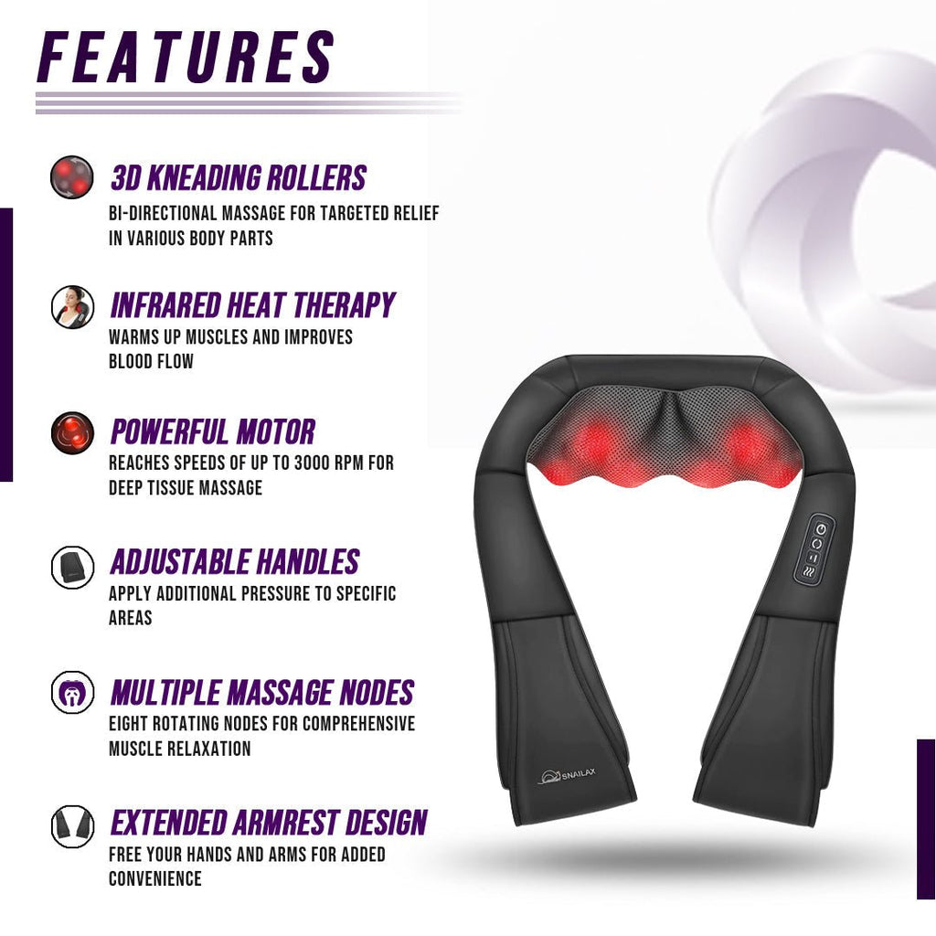 Neck and Shoulder Massager w/Heat - KMT WAREHOUSE