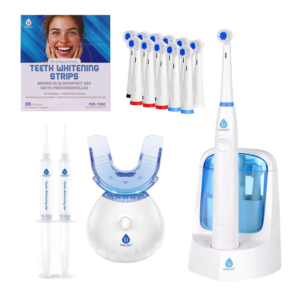 Pursonic Advanced Smile Care Bundle – LED Whitening Kit, Whitening Strips, & Electric Toothbrush - KMT WAREHOUSE