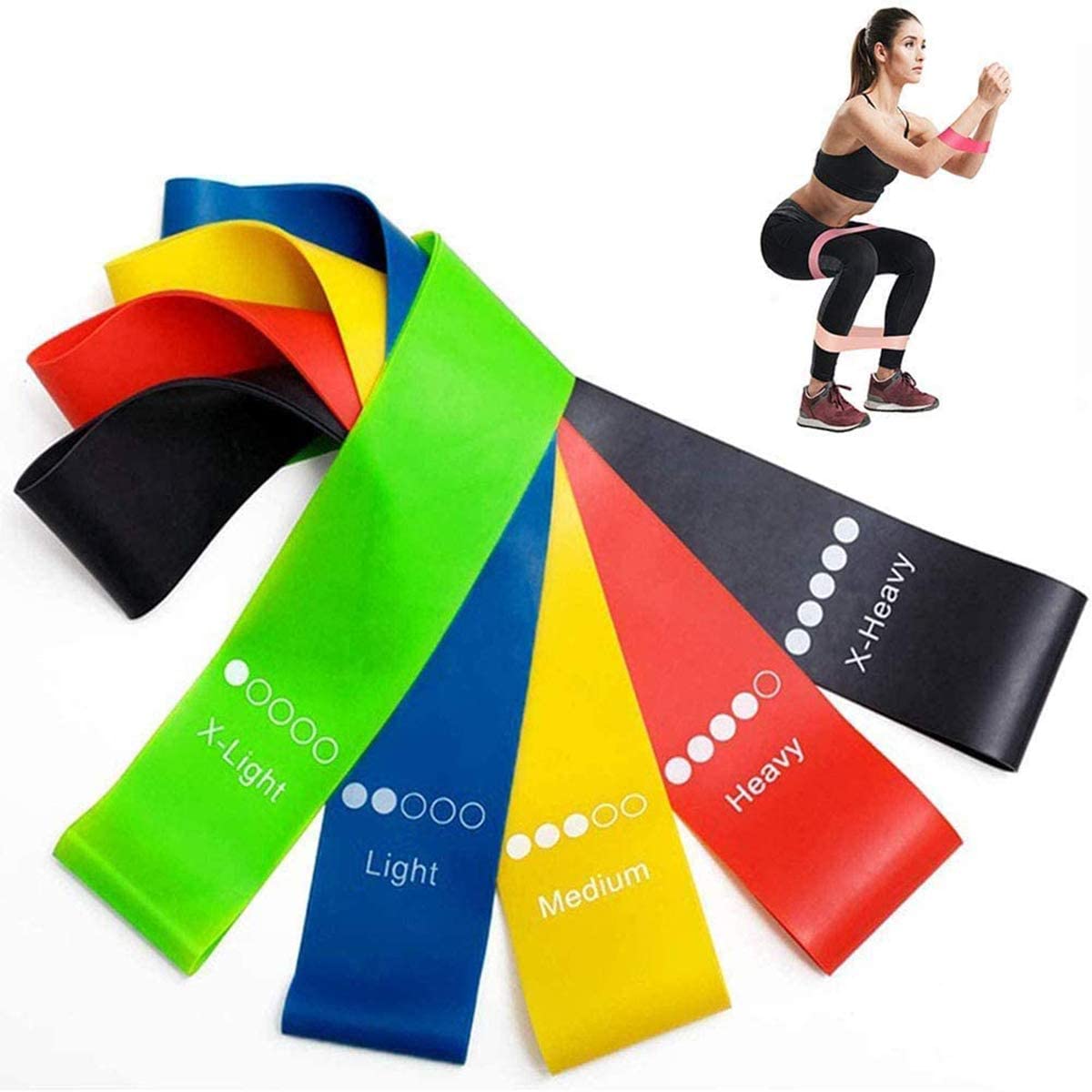 Resistance Exercise Bands 5pcs - KMT WAREHOUSE