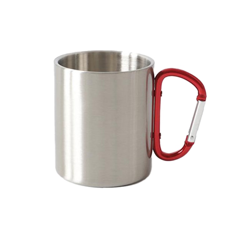 Stainless Steel Double Wall Carabiner Mug 10oz - KMT WAREHOUSE