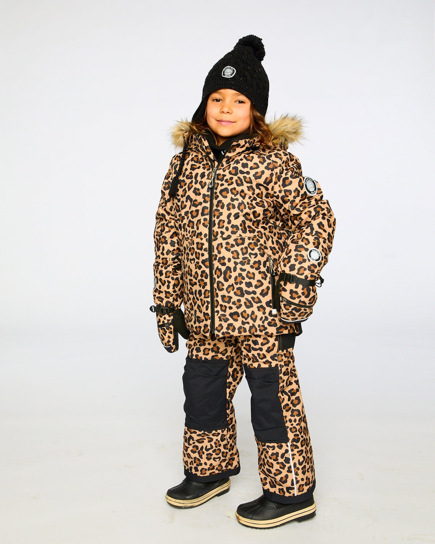 Two - Piece Play Snowsuit Beige Leopard - KMT WAREHOUSE