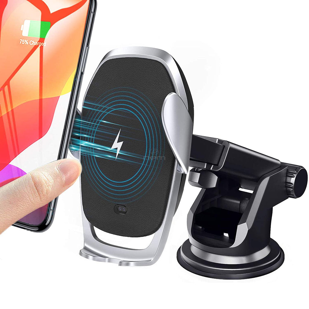 Universal Wireless Car Phone Charger Mount Holder Automatic Clamping - KMT WAREHOUSE